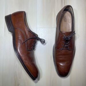 Johnston & Murphy Meade Plain Toe Men’s Dress Shoe Size 13M Tan Leather 157932
